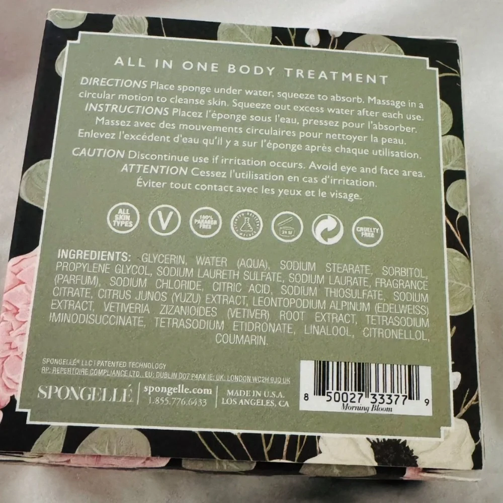 Spongelle Private Reserve Spongette Travel Sponge/Buffer in Morning Bloom